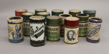 A box of Edison amberol phonograph cylinders.