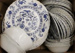 Three boxes of miscellaneous porcelain and glass, etc.