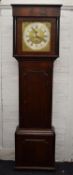 A 19th century oak and mahogany eight-day longcase clock,