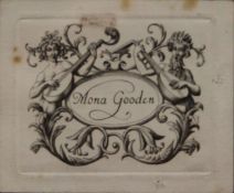 STEPHEN GOODEN (1892-1955), 'Mona Gooden', line engraving, framed and glazed. 7.5 x 6.5 cm.