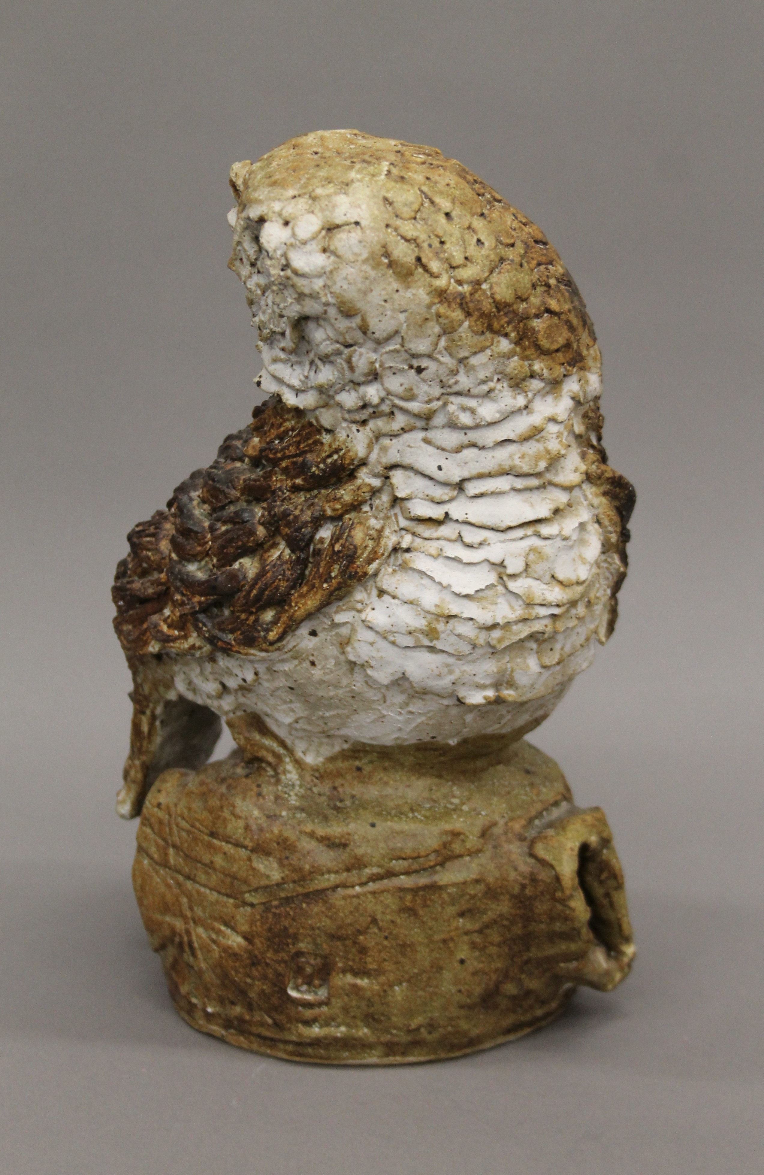 A Studio Pottery model of an owl. 29 cm high. - Image 3 of 3