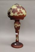A Galle style table lamp. 60 cm high.