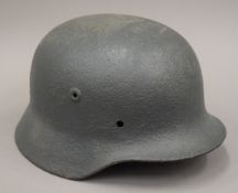 A German military helmet.