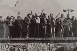 A print of The Berlin Wall, inscribed Gerd Danigel and dated 10 Nov 1989 to reverse,