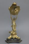 A gilt bronze figural centrepiece. 39.5 cm high.