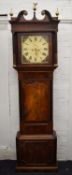 A 19th century mahogany eight-day longcase clock, the painted inscribed for Wignall Ormskirk.