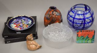 A quantity of Scandinavian pottery and glass.