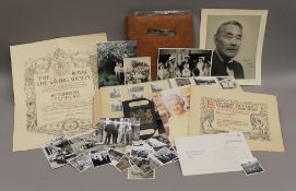 A quantity of family ephemera relating to Percy and Hana Sekine, including photographs,