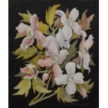 NANCY ILLINGWORTH, two floral oils on panel, mounted on a frame. 25.5 x 30 cm.