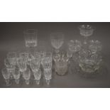 A quantity of Waterford and other cut glass.