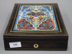 A 19th century boulle artist's box.