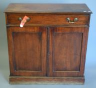 A 19th century mahogany side cabinet. 87 cm wide x 34.5 cm deep.