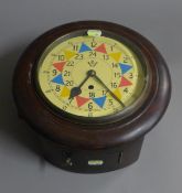 A fusee dial clock. 28 cm diameter.