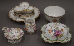 A quantity of various Dresden porcelain.