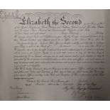 An appointment to Lieutenant document from Queen Elizabeth II to Grace Ramsay Lieutenant Land