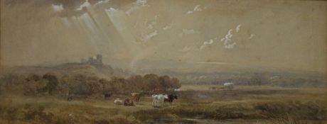 Farming Scene, South Wales, watercolour, signed H EARPSEN, framed and glazed. 47 x 18.5 cm.