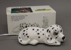 A boxed Dalmatian Puppy novelty telephone.