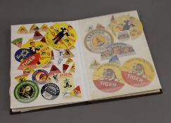 A collection of vintage cheese labels.