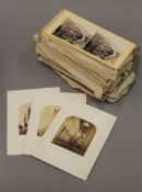 A collection of Victorian stereoscope cards.