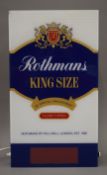 A Rothmans advertising light box/clock. 46 cm high.