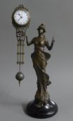 A Diana clock. 28 cm high.