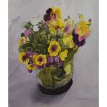 Still Life of Flowers, watercolour, signed P R BONNETT, framed and glazed. 34 x 40.5 cm.