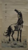 A Chinese scroll depicting a horse. 51 cm wide.