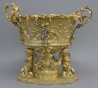 A large gilt bronze centrepiece. 50 cm wide.