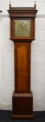 A late 18th/early 19th century oak eight-day longcase clock,