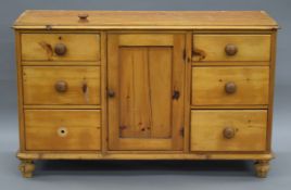 A Victorian pine dresser base. 130 cm wide.