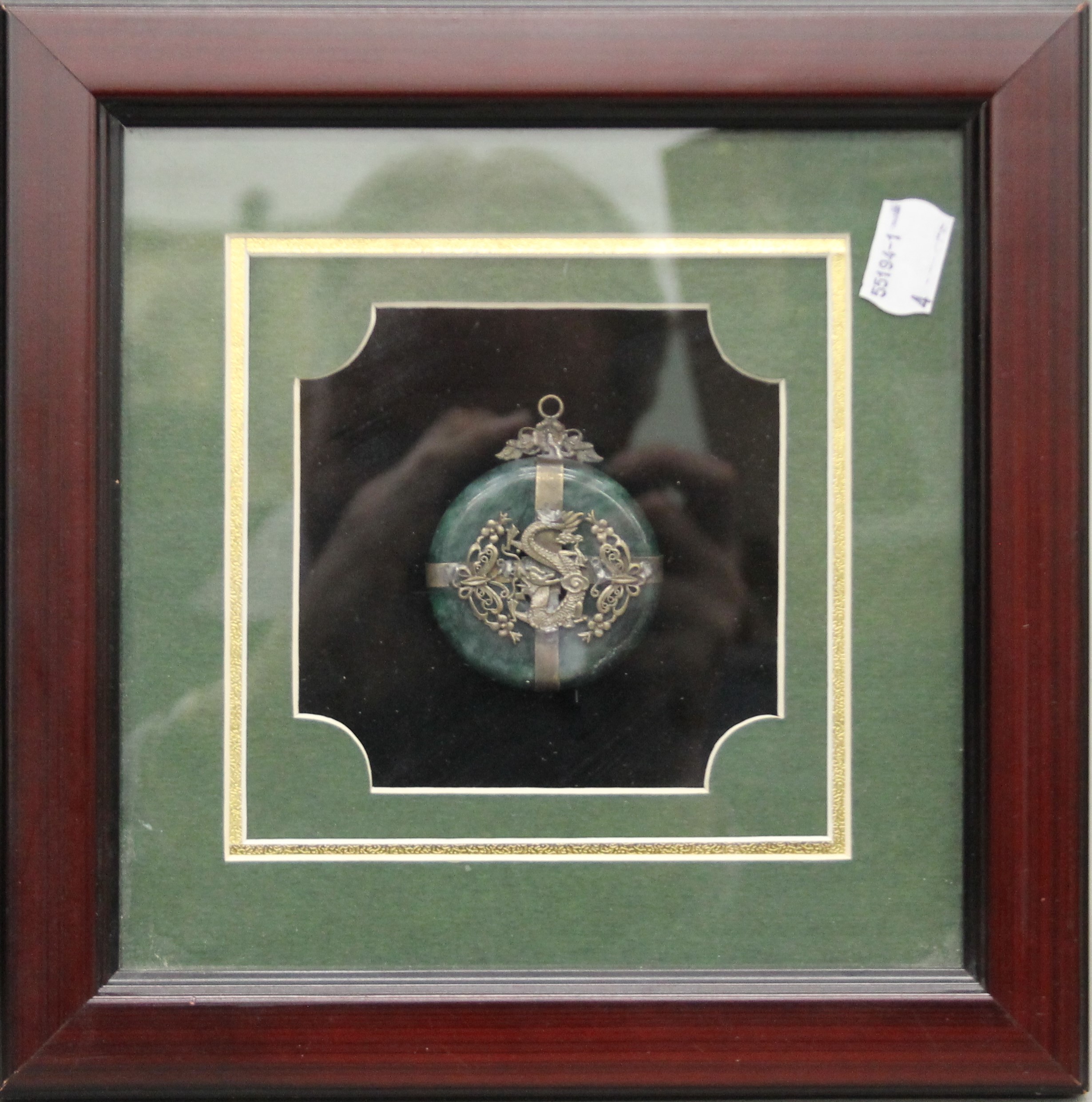 Two framed Chinese pendants. - Bild 2 aus 6