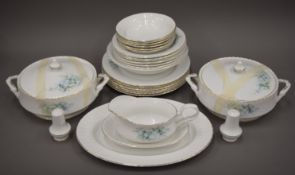 A Royal Stafford bone china dinner service and a vintage coffee set.