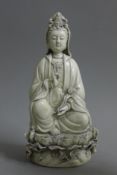 A blanc de chine model of Guanyin. 25.5 cm high.