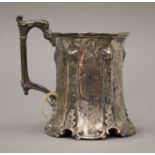 A Victorian silver Christening mug, maker's mark of RW, London 1849. 10.5 cm high. 5.4 troy ounces.