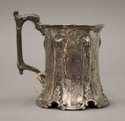 A Victorian silver Christening mug, maker's mark of RW, London 1849. 10.5 cm high. 5.4 troy ounces.