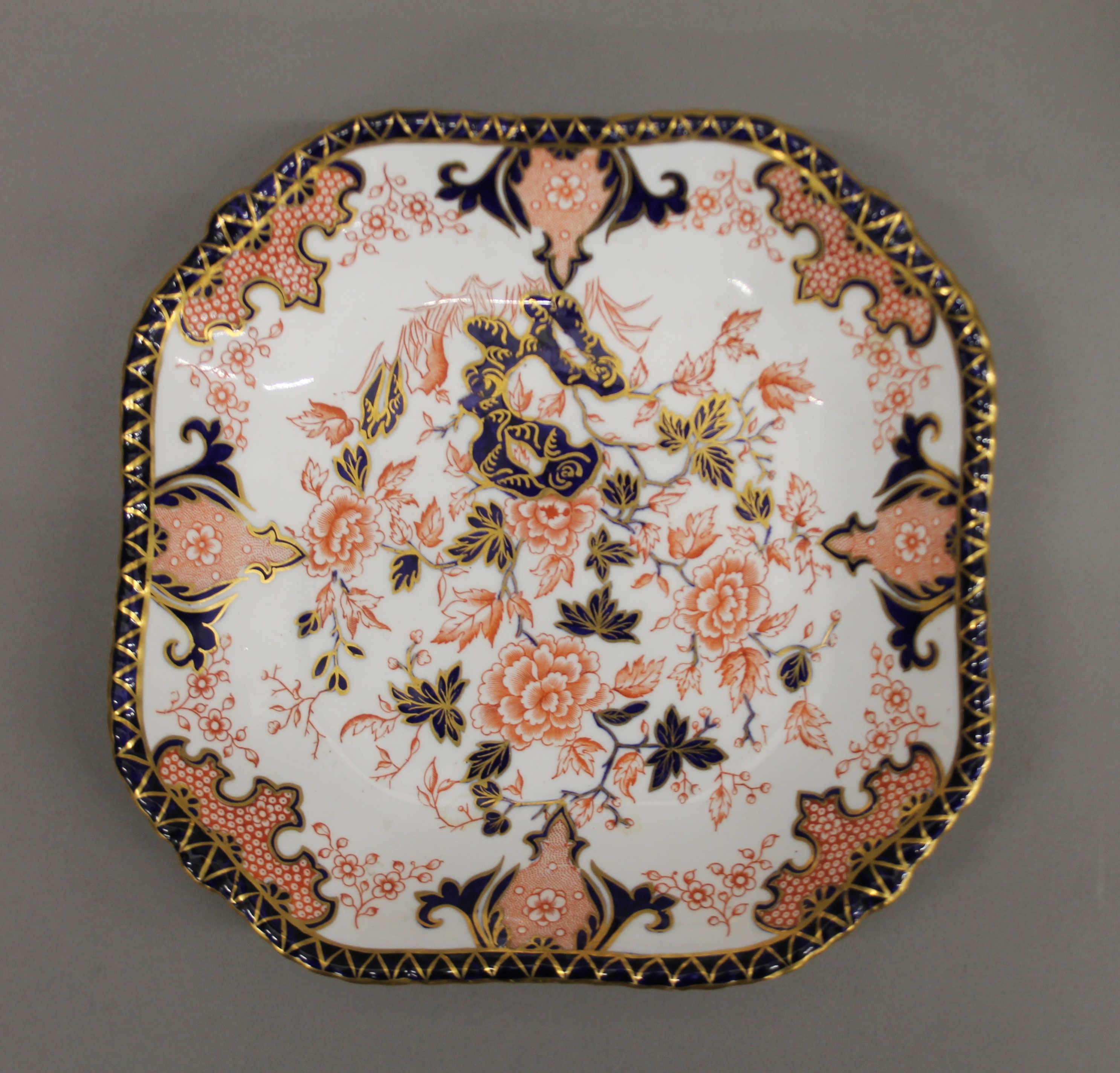 A pair of Crown Derby porcelain dishes. 22.5 cm wide. - Image 2 of 4