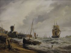 J L CHAPMAN (20th century) British, Coastal Scene, oil on canvas, framed. 59.5 x 44.5 cm.