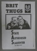 A rare original Anti-British 1970s IRA SAS propaganda poster.