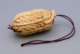 A bone nut form inro. 5.5 cm high.