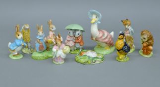 A collection of Beswick Beatrix Potter figurines.