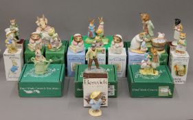 A collection of boxed Beswick and Royal Albert Beatrix Potter figurines.