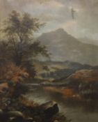 19TH CENTURY SCHOOL, River Landscape, oil on canvas, signed T LAURENCE, framed. 67.5 x 84.5 cm.