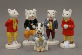 A collection of Beswick Rupert the Bear and Friends figurines.