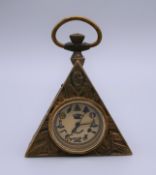 A Masonic type pocket watch. 7 cm high.