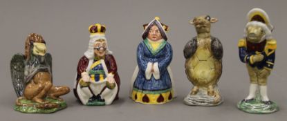 Five Beswick Alice in Wonderland figurines.