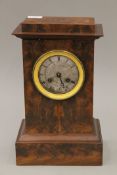 A 19th century French mahogany cased mantle clock, the dial inscribed Henry Lepaute a Paris,