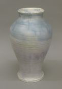 A William Moorcroft, circa 1913, unusual stoneware vase with the Burslem mark to base. 28.5 cm high.