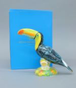 A boxed Royal Crown Derby Rio Toucan paperweight.