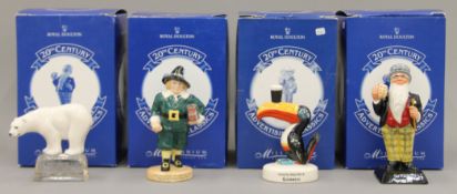 Four boxed Royal Doulton 20th century advertising classics figurines, Guinness Toucan,