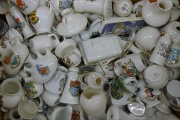 A large collection of crested ceramics.